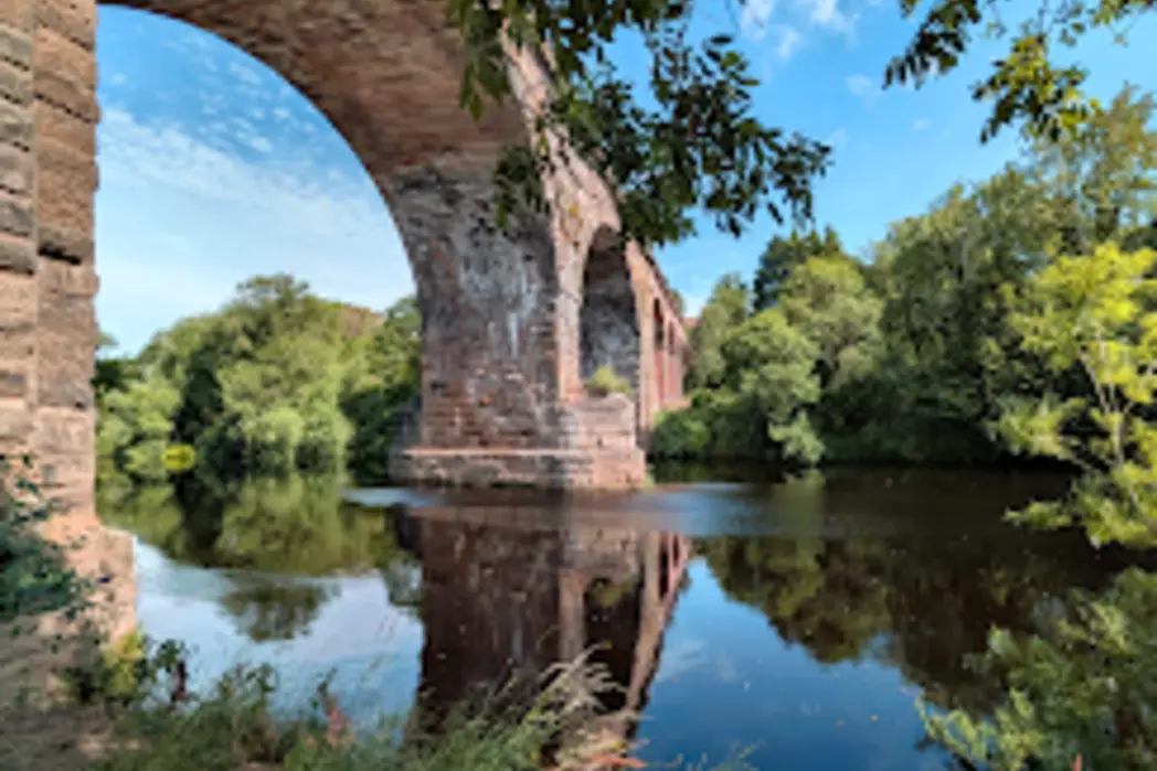 Yarm Railway Viaduct crossing the River Tees